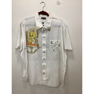 Vintage 80's-90's Tweety Bird Handpainted Button Up